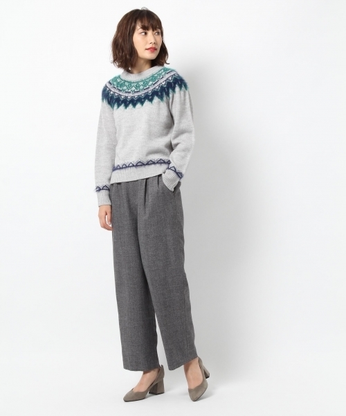 laboratory work（ラボラトリーワーク）の「ノルディック柄ニットプルオーバー（ニット/セーター・レディース・グレー/ブラック/ホワイト・MEDIUM）」の14枚目の写真