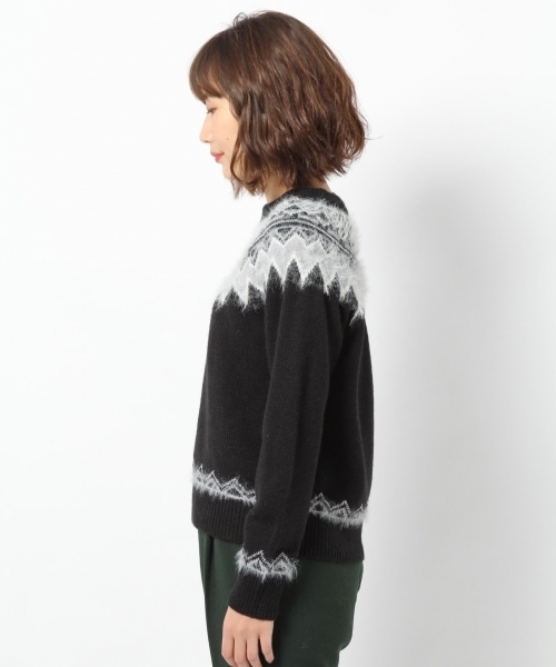 laboratory work（ラボラトリーワーク）の「ノルディック柄ニットプルオーバー（ニット/セーター・レディース・グレー/ブラック/ホワイト・MEDIUM）」の12枚目の写真