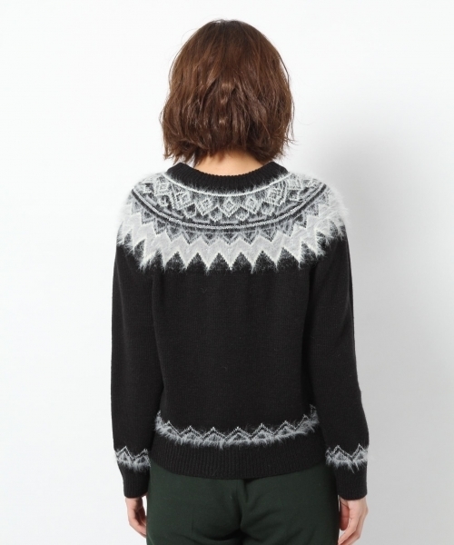 laboratory work（ラボラトリーワーク）の「ノルディック柄ニットプルオーバー（ニット/セーター・レディース・グレー/ブラック/ホワイト・MEDIUM）」の11枚目の写真