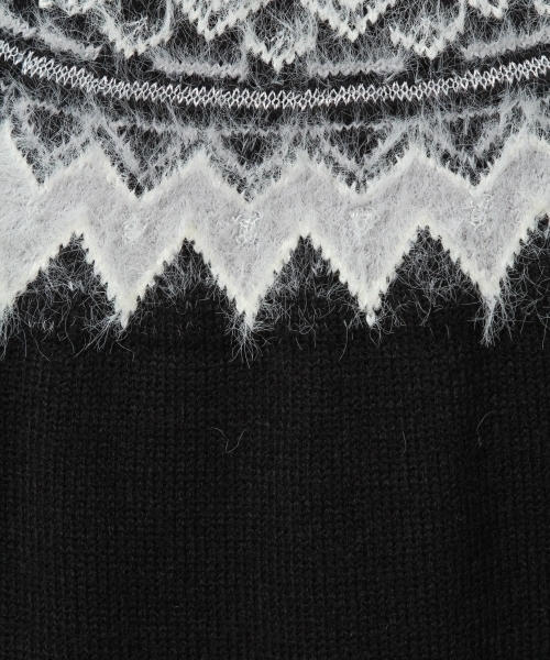 laboratory work（ラボラトリーワーク）の「ノルディック柄ニットプルオーバー（ニット/セーター・レディース・グレー/ブラック/ホワイト・MEDIUM）」の6枚目の写真