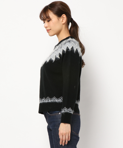 laboratory work（ラボラトリーワーク）の「ノルディック柄ニットプルオーバー（ニット/セーター・レディース・グレー/ブラック/ホワイト・MEDIUM）」の5枚目の写真