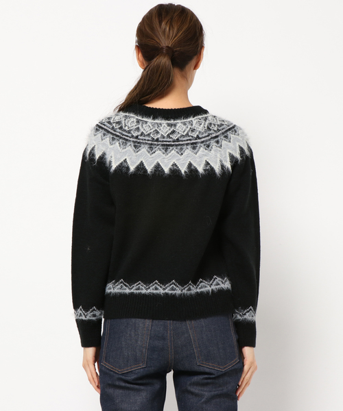 laboratory work（ラボラトリーワーク）の「ノルディック柄ニットプルオーバー（ニット/セーター・レディース・グレー/ブラック/ホワイト・MEDIUM）」の4枚目の写真