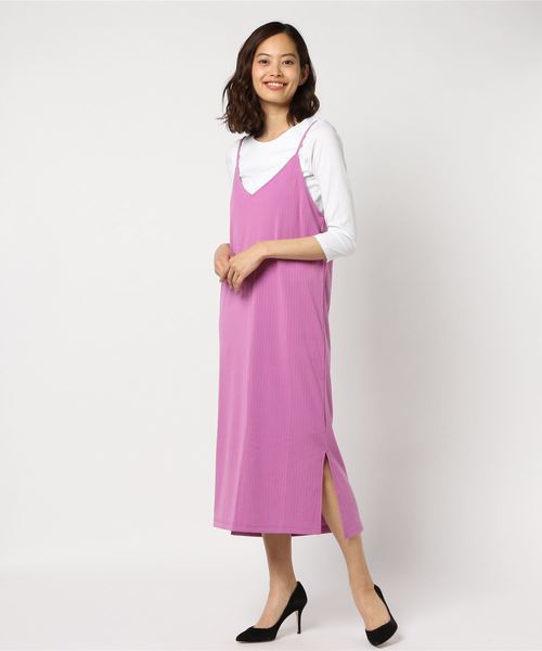 LOWRYS FARM（ローリーズファーム）の「トタンテレコキャミワンピース  784343（ワンピース・レディース・ブラック/パープル/グレー/ブルー・FREE）」の9枚目の写真