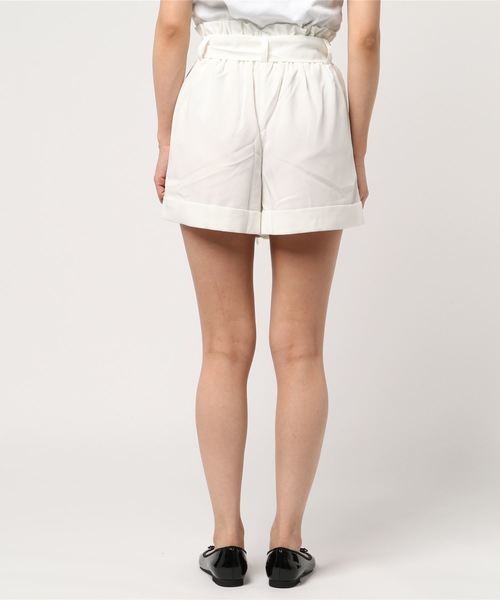 KOBE LETTUCE（コウベレタス）の「柔らかとろみ素材でショート丈も大人っぽくキマる◎！ウエストリボン付きショートパンツ/レディース/ボトムス[M2138]神戸レタス（その他パンツ・レディース・ネイビー/アイボリー/モカ/グレー系その他・FREE）」の5枚目の写真
