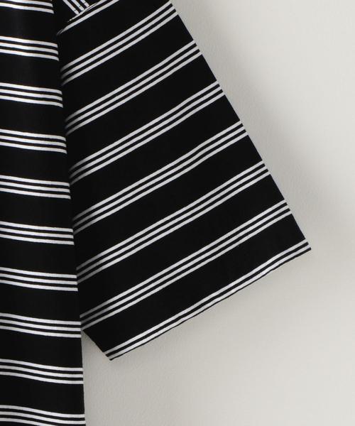 Steven Alan（スティーブンアラン）の「＜Steven Alan＞ HI-DENS BORDER CN BOLD/Tシャツ ◆（Tシャツ/カットソー・メンズ・ライトブルー/ブラック/ベージュ・SMALL/LARGE/MEDIUM/X-LARGE）」の7枚目の写真