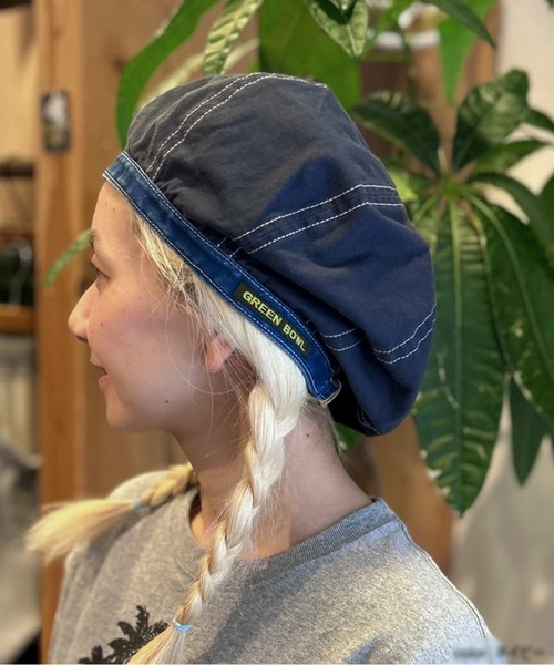 GREEN BOWL(グリーンボウル)の「GREEN BOWL Duck Beret/グリーンボウル ダック ベレー 帽(ハンチング/ベレー帽)」|ネイビー
