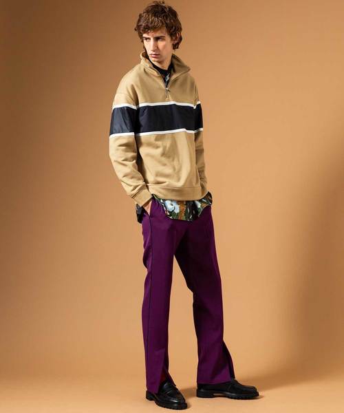 UNITED TOKYO（ユナイテッドトウキョウ）の「パターンロングバンドカラーシャツ（シャツ/ブラウス・メンズ・カーキ/ブルー・1/2/3）」の9枚目の写真