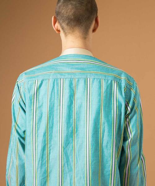 UNITED TOKYO（ユナイテッドトウキョウ）の「パターンロングバンドカラーシャツ（シャツ/ブラウス・メンズ・カーキ/ブルー・1/2/3）」の13枚目の写真