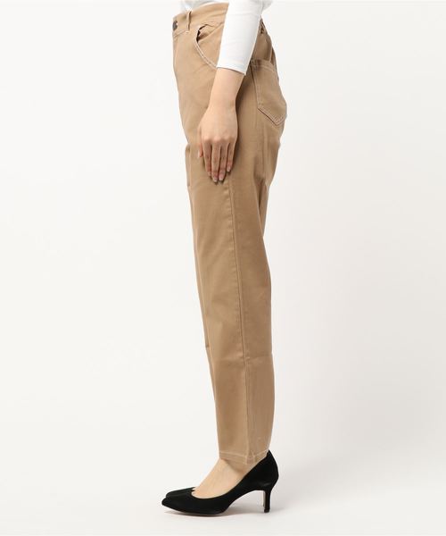 KOBE LETTUCE（コウベレタス）の「コットンツイルストレッチ配色ステッチハイウエストパンツ（その他パンツ・レディース・ブラック/ベージュ/カーキ・FREE）」の11枚目の写真