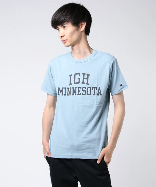 Champion(チャンピオン)の「【Champion/チャンピオン】メンズ Tシャツ キャンパス(Tシャツ/カットソー・メンズ・ホワイト/グレー/ホワイト×ブルー/ブラック/ネイビー/ライトピンク/サックスブルー/オリーブ・LARGE/MEDIUM/X-LARGE)」の7枚目の写真