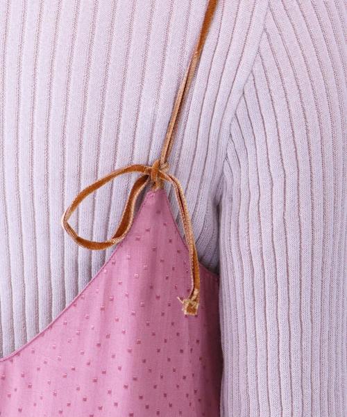 NE QUITTEZ PAS!（ヌキテパ）の「【ne Quittez pas/ヌキテパ】RAYON DOBBY STRAP DRESS（ワンピース・レディース・ブラック/ピンク・FREE）」の11枚目の写真