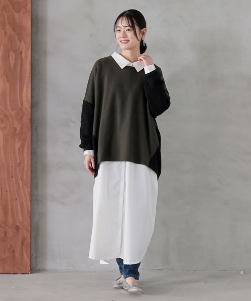 n'OrLABEL（ノアールレーベル）の「『シンプルロングシャツワンピ』（シャツワンピース・レディース・ブラック/グレー/オフホワイト/ネイビー・1/2）」の10枚目の写真