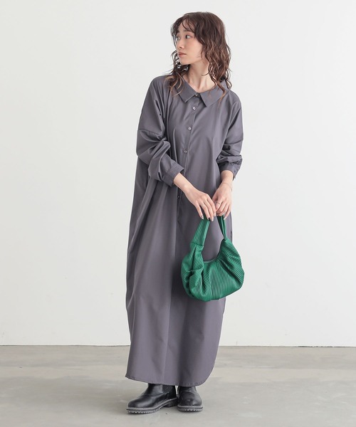 n'OrLABEL（ノアールレーベル）の「『シンプルロングシャツワンピ』（シャツワンピース・レディース・ブラック/グレー/オフホワイト/ネイビー・1/2）」の19枚目の写真