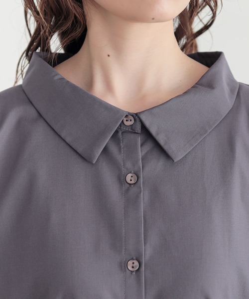 n'OrLABEL（ノアールレーベル）の「『シンプルロングシャツワンピ』（シャツワンピース・レディース・ブラック/グレー/オフホワイト/ネイビー・1/2）」の21枚目の写真