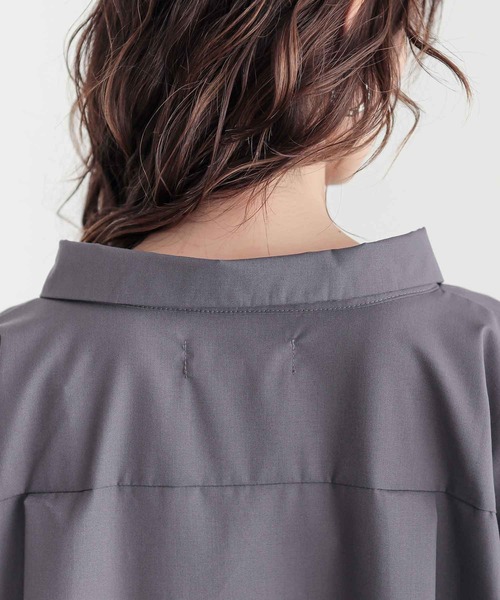 n'OrLABEL（ノアールレーベル）の「『シンプルロングシャツワンピ』（シャツワンピース・レディース・ブラック/グレー/オフホワイト/ネイビー・1/2）」の22枚目の写真