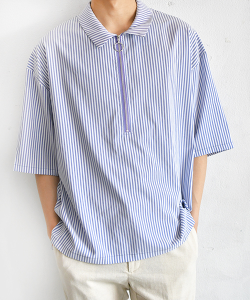 PairPair（ペアペア）の「ハーフジップシャツ（シャツ/ブラウス・メンズ・ブラック/ネイビー・FREE）」の17枚目の写真