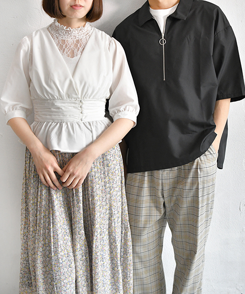 PairPair（ペアペア）の「ハーフジップシャツ（シャツ/ブラウス・メンズ・ブラック/ネイビー・FREE）」の12枚目の写真