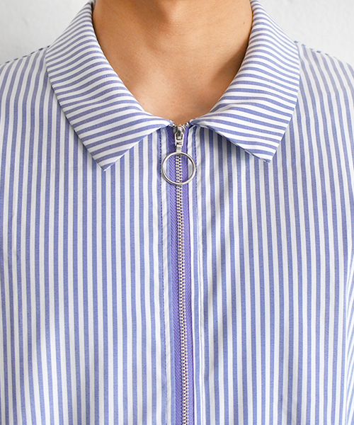 PairPair（ペアペア）の「ハーフジップシャツ（シャツ/ブラウス・メンズ・ブラック/ネイビー・FREE）」の3枚目の写真