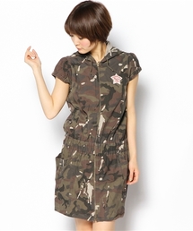 HYSTERIC GLAMOUR | ワッペン付 ミリタリーOP(ワンピース)