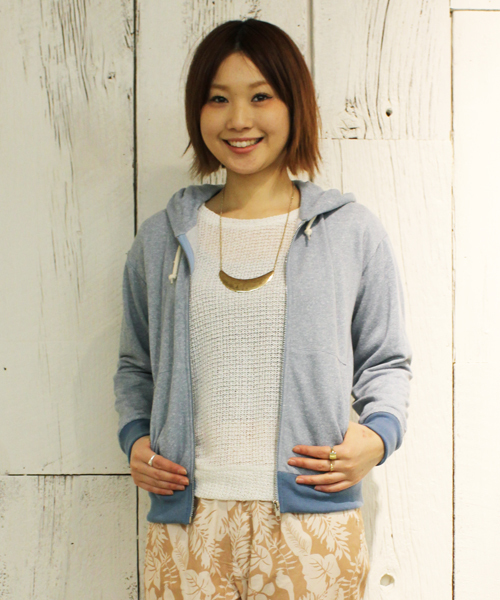 mystic（ミスティック）の「ドロップショルダーパーカー（パーカー・レディース・グレー/ブルー/アイボリー・ﾌﾘ-）」の3枚目の写真