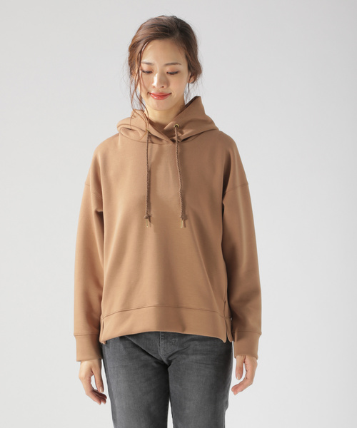 BAYFLOW（ベイフロー）の「ダンボールパーカープルオーバー（パーカー・レディース・アイボリー/ブラック/ブラウン/ピンク・SMALL/MEDIUM）」の17枚目の写真