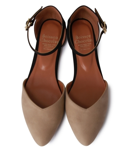 Boisson Chocolat（ボワソンショコラ）の「ボワソンショコラ/B Nカラーコンビポインテッドフラット ◆（パンプス・レディース・ブラック/コバルトブルー/オレンジ/ベージュ・23.5cm/24cm/23cm/22cm/22.5cm/24.5cm）」の2枚目の写真