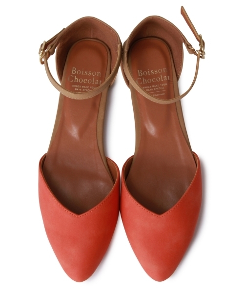 Boisson Chocolat（ボワソンショコラ）の「ボワソンショコラ/B Nカラーコンビポインテッドフラット ◆（パンプス・レディース・ブラック/コバルトブルー/オレンジ/ベージュ・23.5cm/24cm/23cm/22cm/22.5cm/24.5cm）」の4枚目の写真