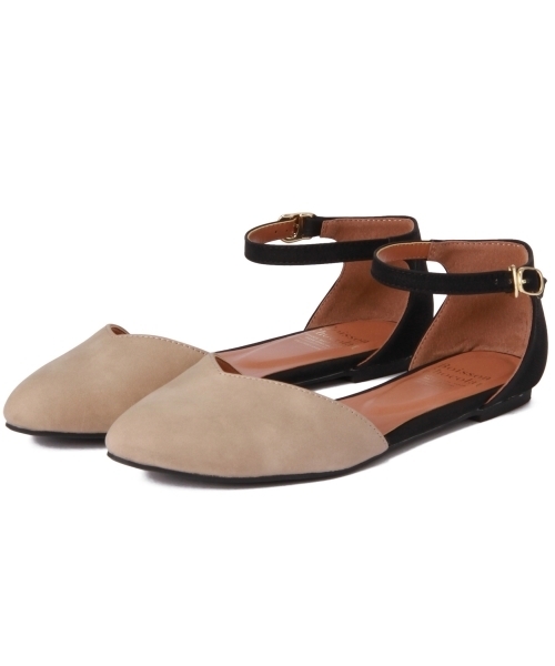 Boisson Chocolat（ボワソンショコラ）の「ボワソンショコラ/B Nカラーコンビポインテッドフラット ◆（パンプス・レディース・ブラック/コバルトブルー/オレンジ/ベージュ・23.5cm/24cm/23cm/22cm/22.5cm/24.5cm）」の5枚目の写真