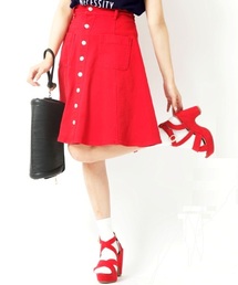 one after another NICE CLAUP | 【ナイスクラップ】ｶｯﾄﾃﾞﾆﾑﾌﾚｱｰｽｶｰﾄ(スカート)