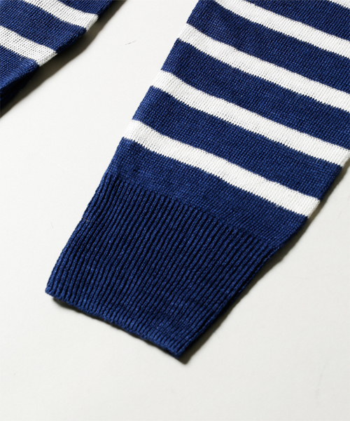 NANO universe(ナノユニバース)の「フレンチリネンマリンボーダーカーデ(カーディガン/ボレロ・メンズ・ホワイト/グレー/ネイビー・SMALL/MEDIUM/LARGE/X-LARGE)」の11枚目の写真