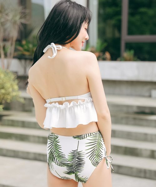 Dita（ディータ）の「【3点セット】シフォンスカート付きハイウエストビキニセットスウィムウェア【RT】（水着・レディース・ブラック/ホワイト・M/L/XL）」の13枚目の写真