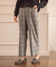 GLOBAL WORK | あったか美(うつく)シルエットワイドパンツチェック/849665(その他パンツ)