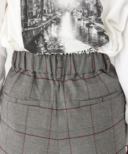 GLOBAL WORK（グローバルワーク）の「あったか美(うつく)シルエットワイドパンツチェック/849665（その他パンツ・レディース・グレー系その他/チャコールグレー/オフホワイト/ダークブラウン・MEDIUM/LARGE/SMALL）」の14枚目の写真