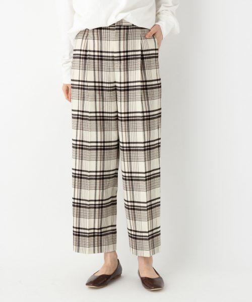 GLOBAL WORK（グローバルワーク）の「あったか美(うつく)シルエットワイドパンツチェック/849665（その他パンツ・レディース・グレー系その他/チャコールグレー/オフホワイト/ダークブラウン・MEDIUM/LARGE/SMALL）」の17枚目の写真