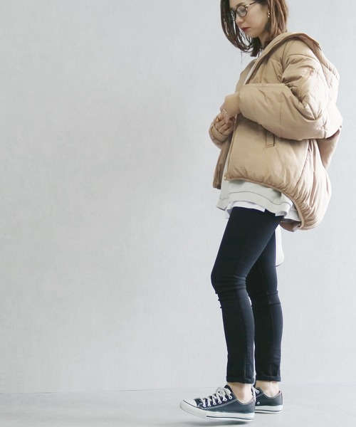 reca(レカ)の「ビッグシルエットダウンコート(ダウンジャケット/コート・レディース・ブラック/ベージュ/グリーン系その他・M/L)」の15枚目の写真