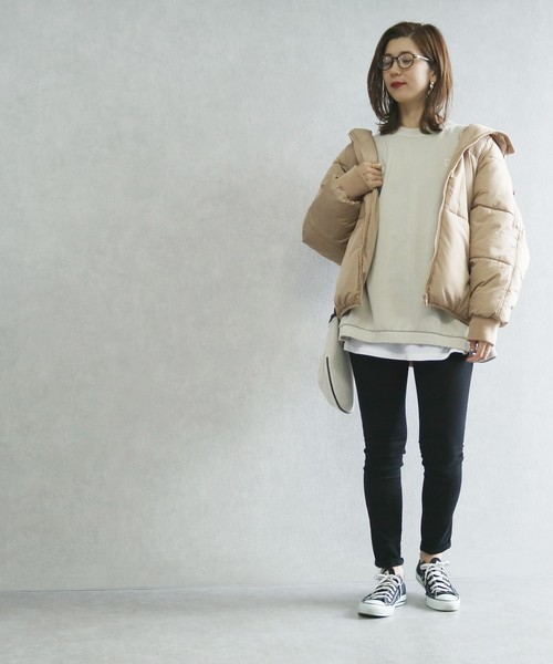 reca(レカ)の「ビッグシルエットダウンコート(ダウンジャケット/コート・レディース・ブラック/ベージュ/グリーン系その他・M/L)」の17枚目の写真