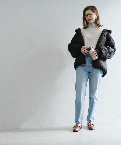 reca(レカ)の「ビッグシルエットダウンコート(ダウンジャケット/コート・レディース・ブラック/ベージュ/グリーン系その他・M/L)」の22枚目の写真