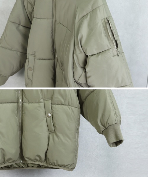 reca(レカ)の「ビッグシルエットダウンコート(ダウンジャケット/コート・レディース・ブラック/ベージュ/グリーン系その他・M/L)」の12枚目の写真