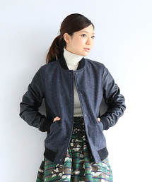 B:MING by BEAMS | ＜InRed 12月号掲載＞＜LEE 11月号掲載＞▲1 ビーミング by ビームス / メルトン×レザースタジャン(スタジャン)