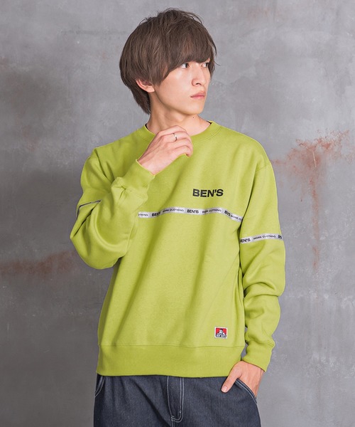 MinoriTY（マイノリティ）の「【BEN DAVIS】ルーズシルエット裏起毛リフレクタートレーナー（スウェット・メンズ・ブラック/アイボリー/グリーン系その他・M/L）」の2枚目の写真