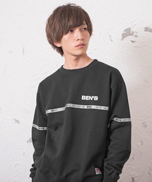 【BEN DAVIS】ルーズシルエット裏起毛リフレクタートレーナー