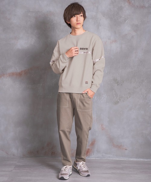 MinoriTY（マイノリティ）の「【BEN DAVIS】ルーズシルエット裏起毛リフレクタートレーナー（スウェット・メンズ・ブラック/アイボリー/グリーン系その他・M/L）」の12枚目の写真