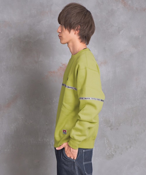 MinoriTY（マイノリティ）の「【BEN DAVIS】ルーズシルエット裏起毛リフレクタートレーナー（スウェット・メンズ・ブラック/アイボリー/グリーン系その他・M/L）」の6枚目の写真