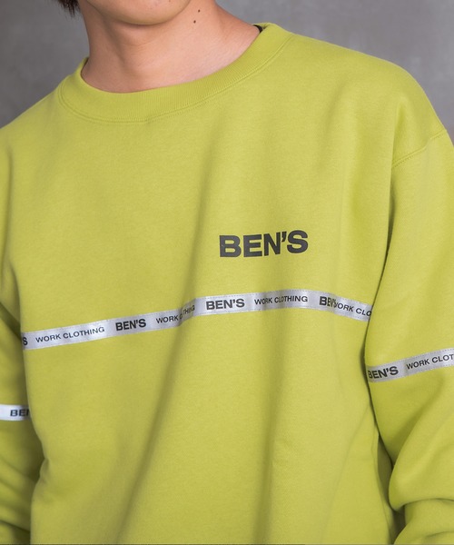 MinoriTY（マイノリティ）の「【BEN DAVIS】ルーズシルエット裏起毛リフレクタートレーナー（スウェット・メンズ・ブラック/アイボリー/グリーン系その他・M/L）」の13枚目の写真