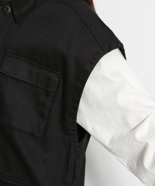 niko and...（ニコアンド）の「サファリワイドベスト（ベスト・レディース・カーキ/ブラック・MEDIUM/LARGE）」の12枚目の写真