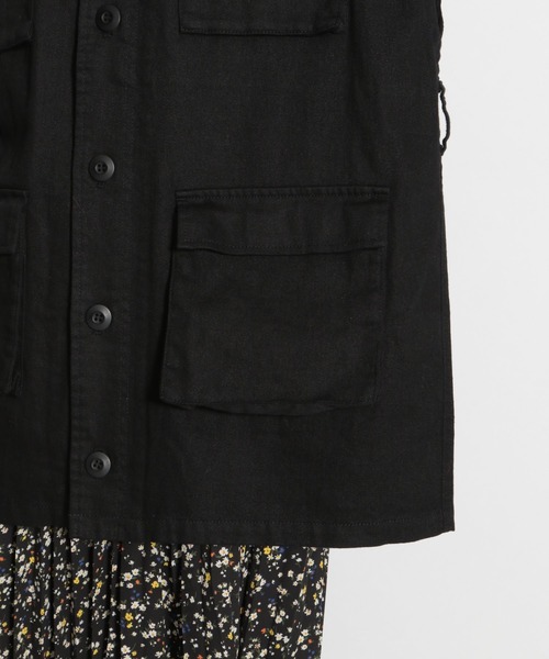 niko and...（ニコアンド）の「サファリワイドベスト（ベスト・レディース・カーキ/ブラック・MEDIUM/LARGE）」の14枚目の写真