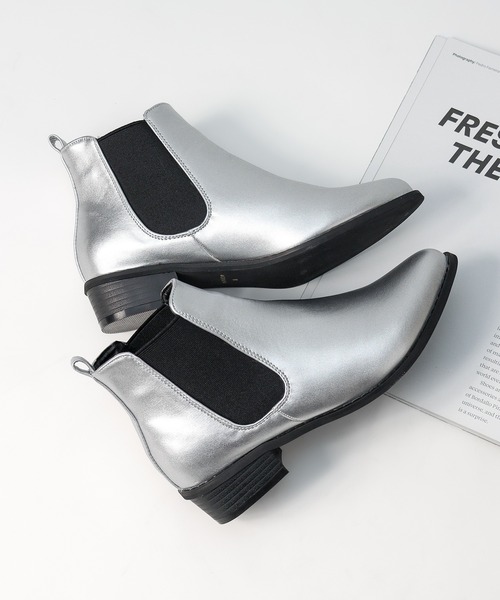 LibertyDoll(リバティードール)の「LiBERTYDOLL /3.5cmヒールサイドゴアブーツ(5448)(ブーツ・レディース・ブラック/ダークブラウン/グレイッシュベージュ/ブラウン/グレー/ブラック系その他/ブラウン系その他/キャメル/ワイン/ベージュ/ネイビー/グレー系その他/アイボリー/シルバー・LL/SS/S/M/L/3L/XL)」の14枚目の写真