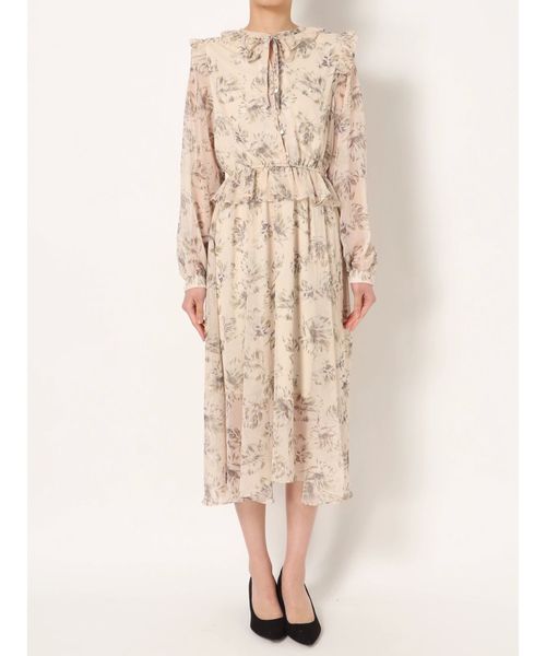 dazzlin（ダズリン）の「ラテフラワーマキシワンピース（ワンピース・レディース・ベージュ/オレンジ/グリーン・FREE）」の6枚目の写真