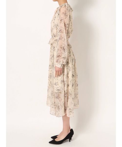 dazzlin（ダズリン）の「ラテフラワーマキシワンピース（ワンピース・レディース・ベージュ/オレンジ/グリーン・FREE）」の5枚目の写真