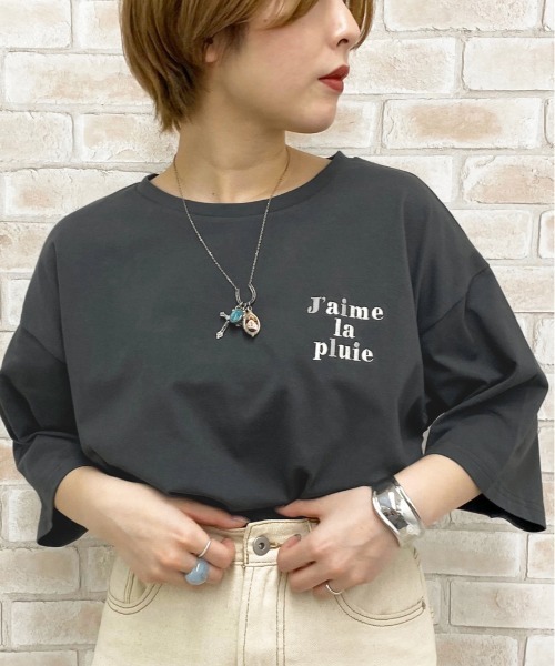 apres jour（アプレジュール）の「アソートＢＩＧＴシャツ【ZOZOTOWN限定アイテム】（Tシャツ/カットソー・レディース・ホワイト/チャコールグレー/ブラック/ライトホワイト/アイボリー/その他/ボルドー/モカ/ラベンダー/ホワイト系その他/グリーン系その他・フリー）」の6枚目の写真